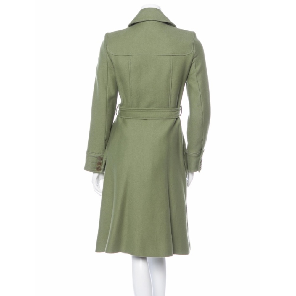 SOLD CACHAREL Green Wool Blend Coat - Picture 3 of 7